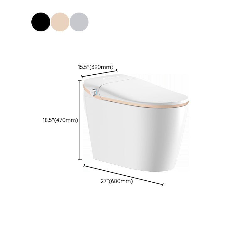 Elongated All-In-One Toilet Bowl Siphon Jet Contemporary Toilet