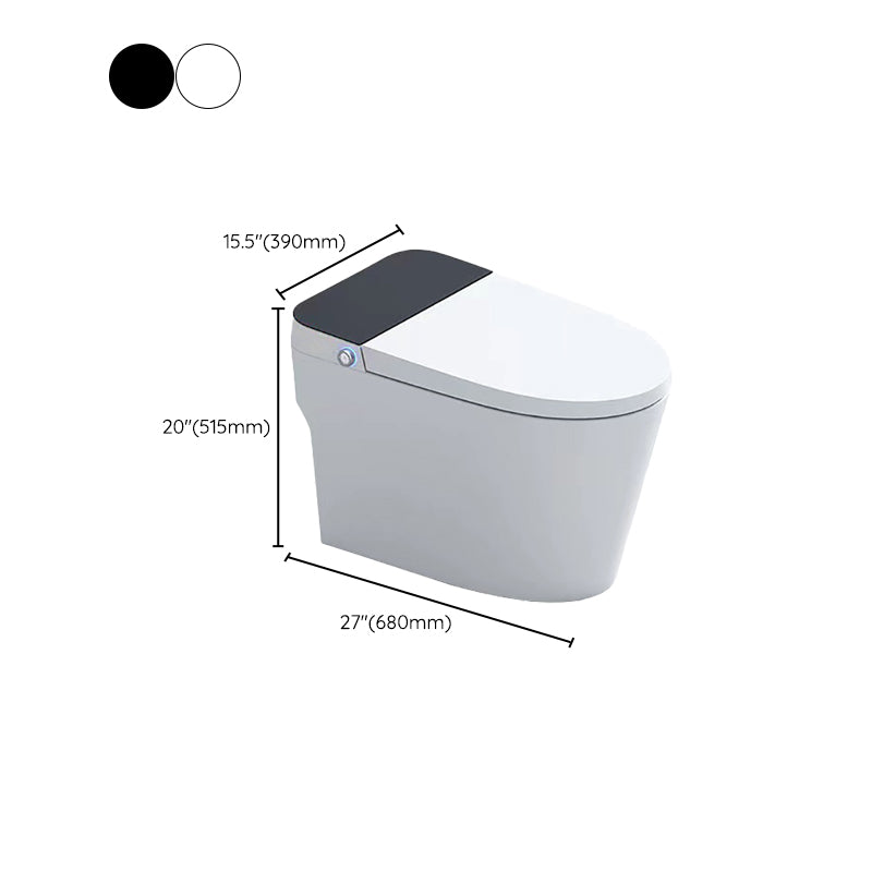 Polished Finish ABS Toilet Siphon Jet Contemporary Toilet Bowl with Heated Seat