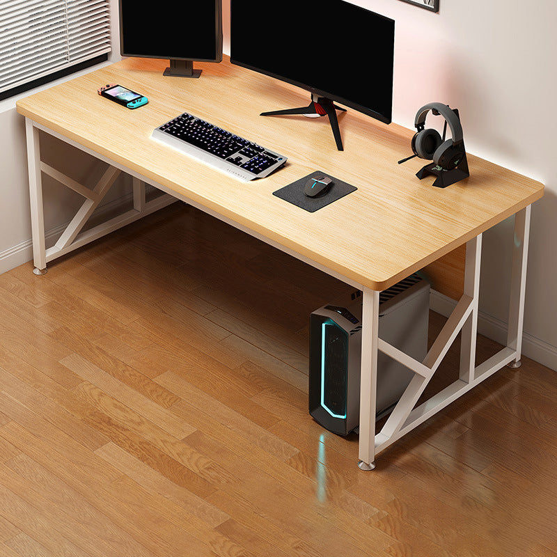 29.53" H Modern Office Desk Antique Finish Writing Desk with Metal Legs