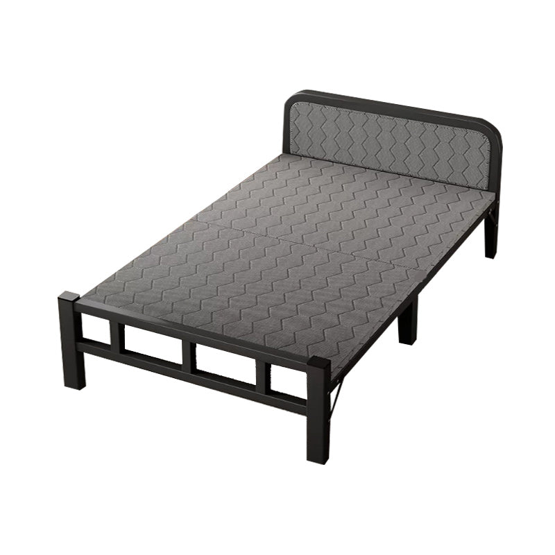 Contemporary Metal Frame Standard Bed, Foldable Bed for Bedroom