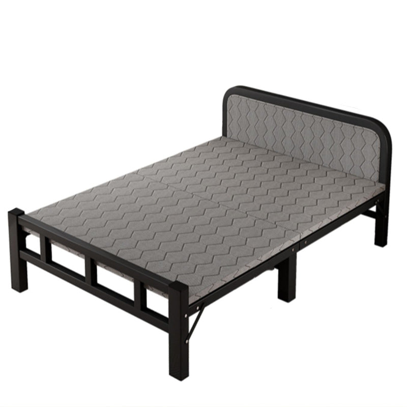 Contemporary Metal Frame Standard Bed, Foldable Bed for Bedroom