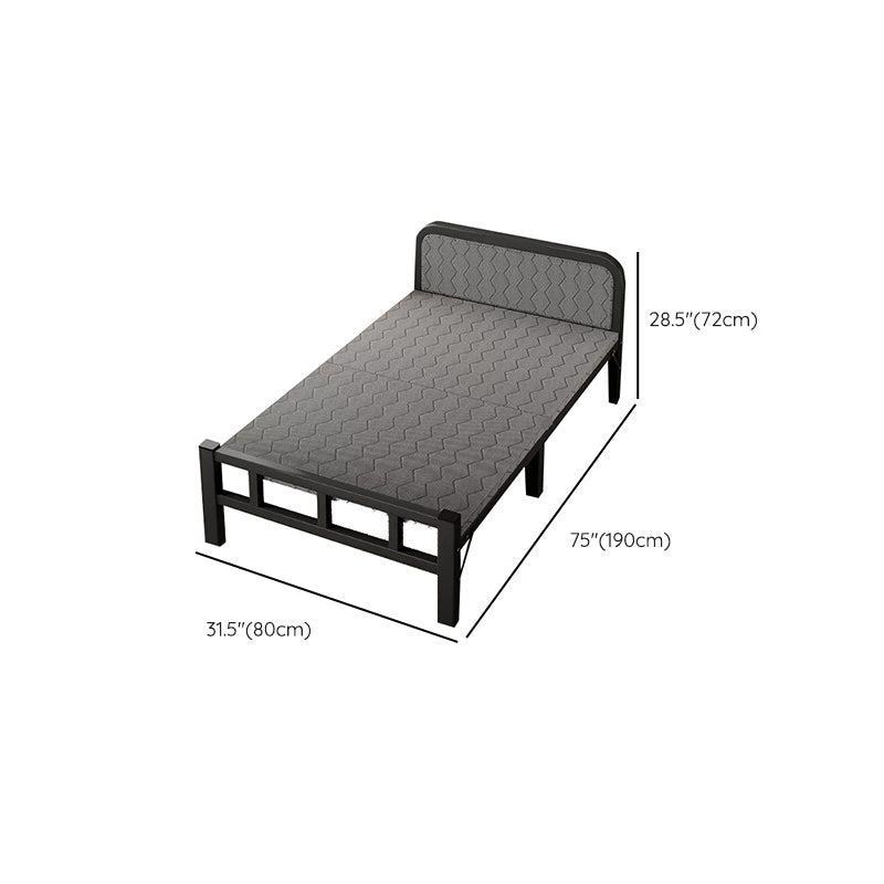Contemporary Metal Frame Standard Bed, Foldable Bed for Bedroom
