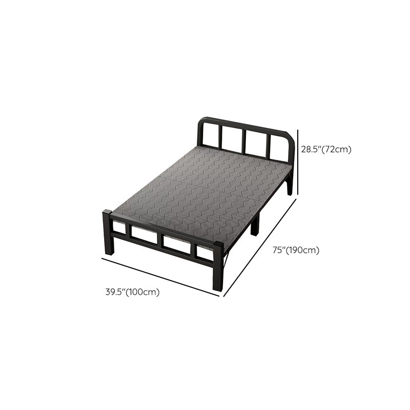 Contemporary Metal Frame Standard Bed, Foldable Bed for Bedroom