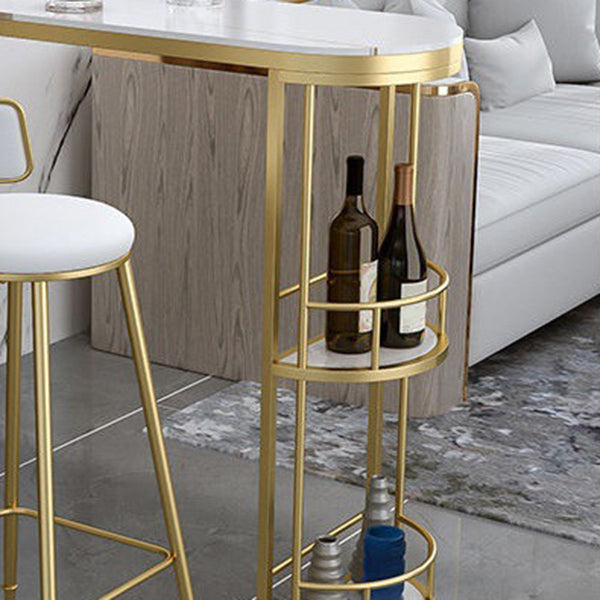 Glam Style Wood 1/2/3 Pieces Bar Table Set Rectangle Bar Table for Home