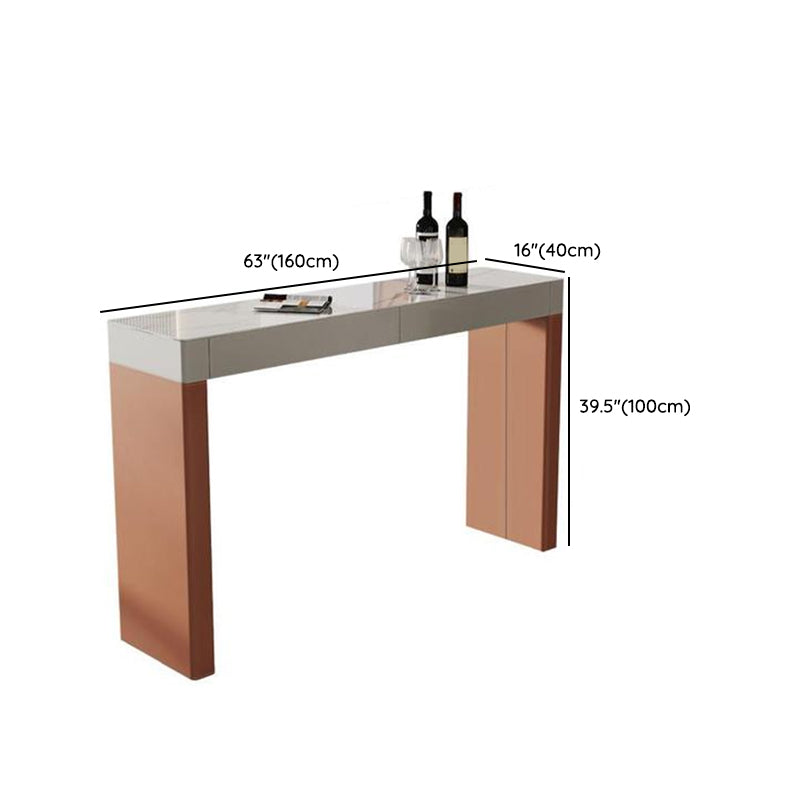 Modern Style Sintered Stone 1/2/3 Pieces Bar Table Set Rectangle Bar Table for Home Use