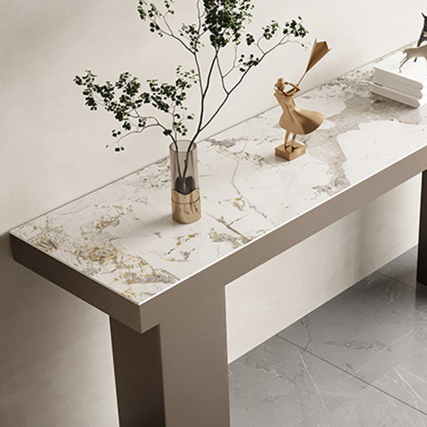 Industrial 1/2/3 Pieces Bar Table Set Rectangle Stone Counter Table with High Stools