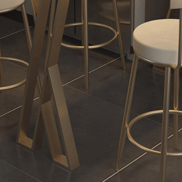 Industrial 1/2/3/5 Pieces Bar Table Set Rectangle Stone Counter Table with High Stools