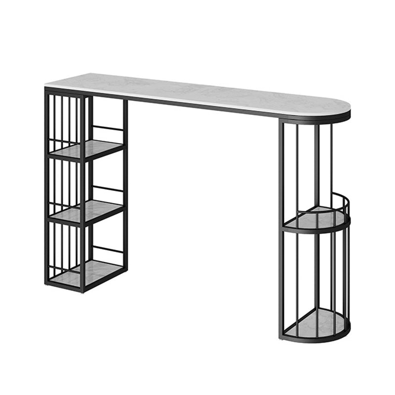 Contemporary Stone Bar Table Set 1/3 Pieces Bar table with Upholstered Stools for Indoor