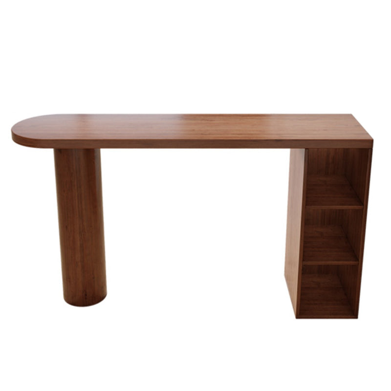 Industrial 1/2 Pieces Bar Table Set Pine Wood Counter Table with High Stools