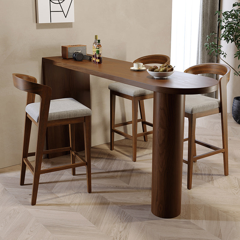 Industrial 1/4/5 Pieces Bar Table Set Pine Wood Counter Table with High Stools