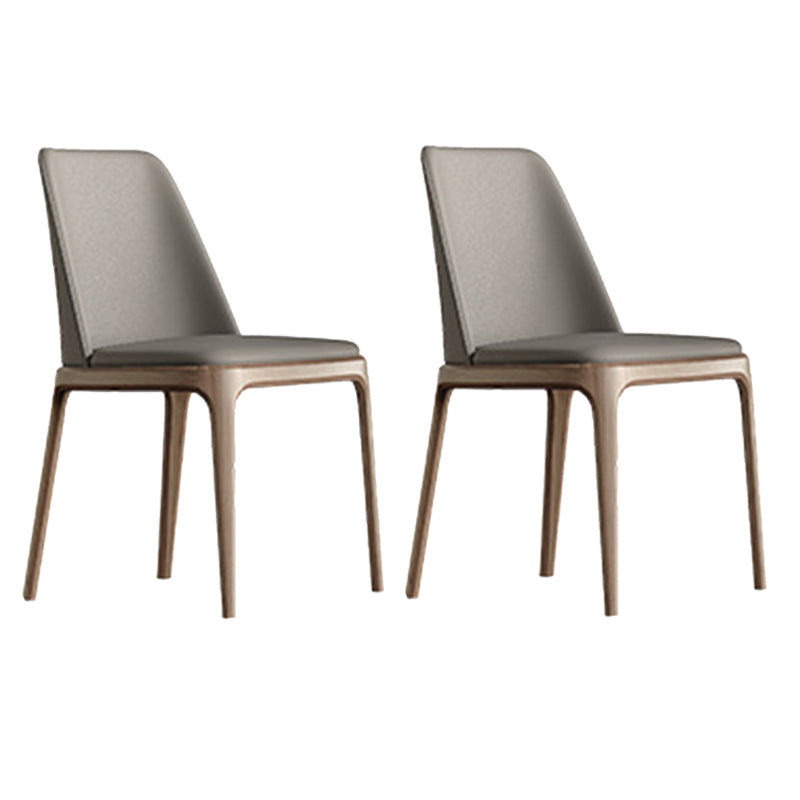 Contemporary Style 1/2/3/4 Pieces Dining Chairs Set Stone Rectangle Furniture in White