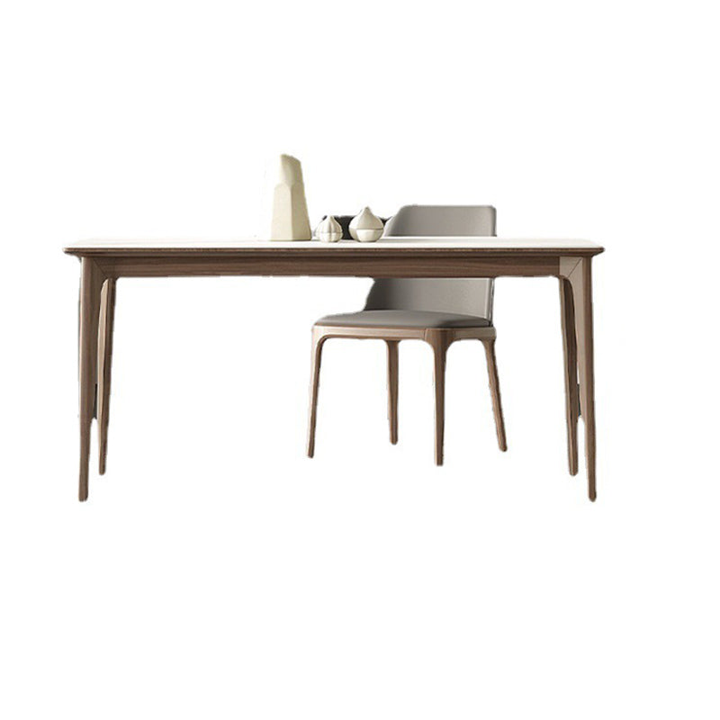 Contemporary Style 1/2/3/4 Pieces Dining Chairs Set Stone Rectangle Furniture in White