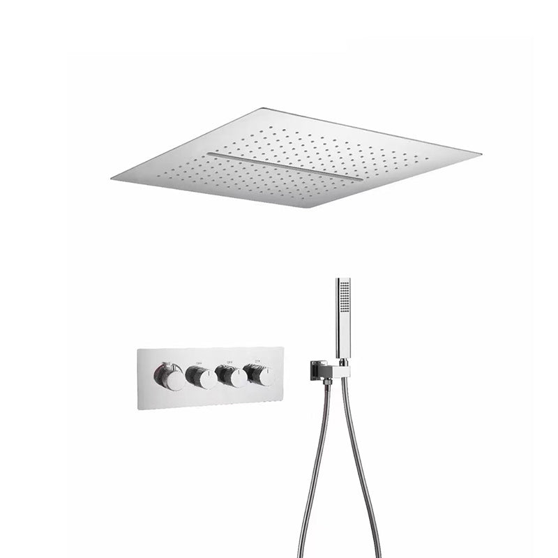 All-copper Concealed Shower Set In-wall Bathroom Minimalist Waterfall Shower