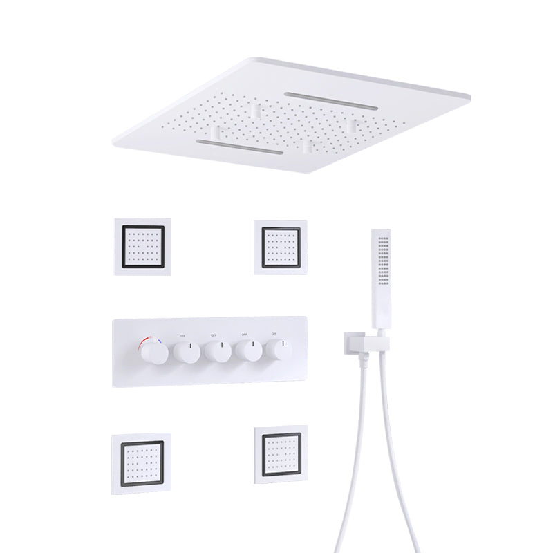 All-copper Concealed Shower Set In-wall Bathroom Minimalist Waterfall Shower