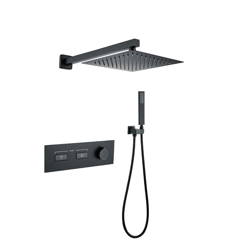 Minimalist Concealed Shower Set Recessed Push Button Wall Diverter