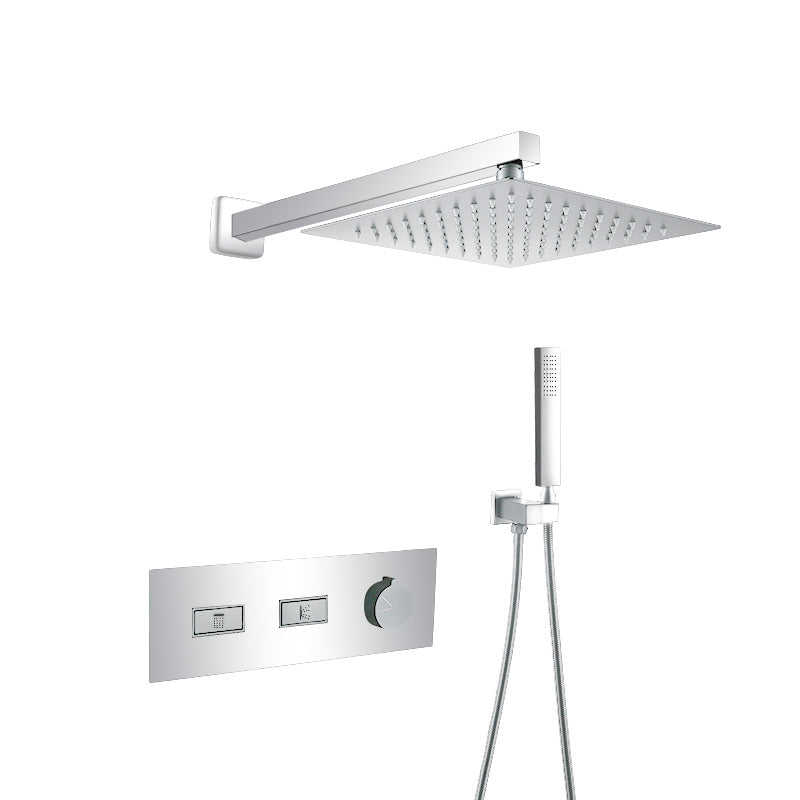 Minimalist Concealed Shower Set Recessed Push Button Wall Diverter