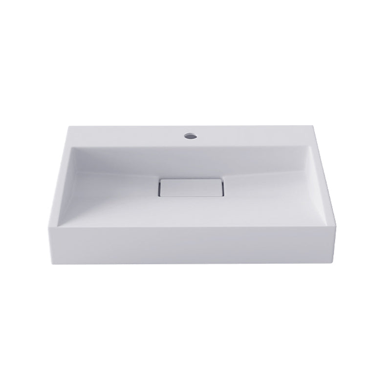 Modern Vessel Bathroom Sink Rectangular Single Faucet Hole Wash Stand(not Included Faucet)