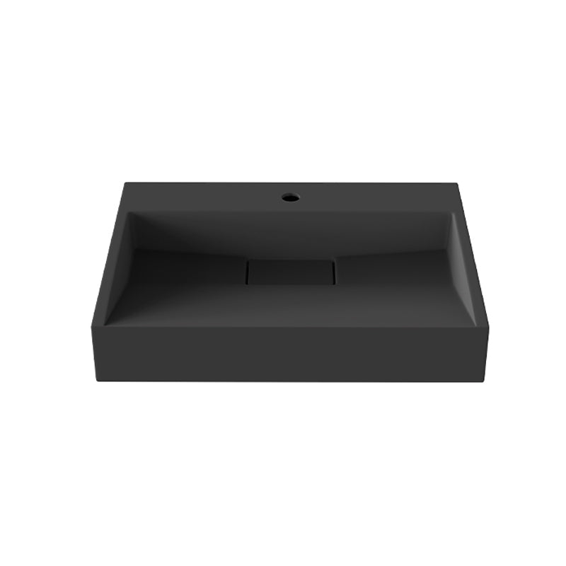 Modern Vessel Bathroom Sink Rectangular Single Faucet Hole Wash Stand(not Included Faucet)