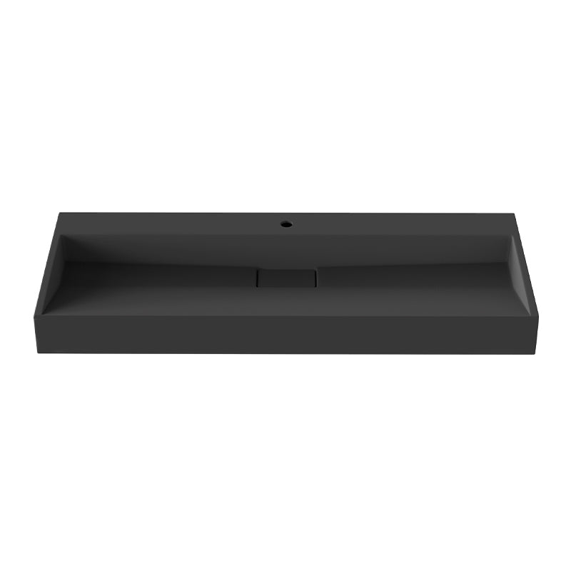 Modern Vessel Bathroom Sink Rectangular Single Faucet Hole Wash Stand(not Included Faucet)