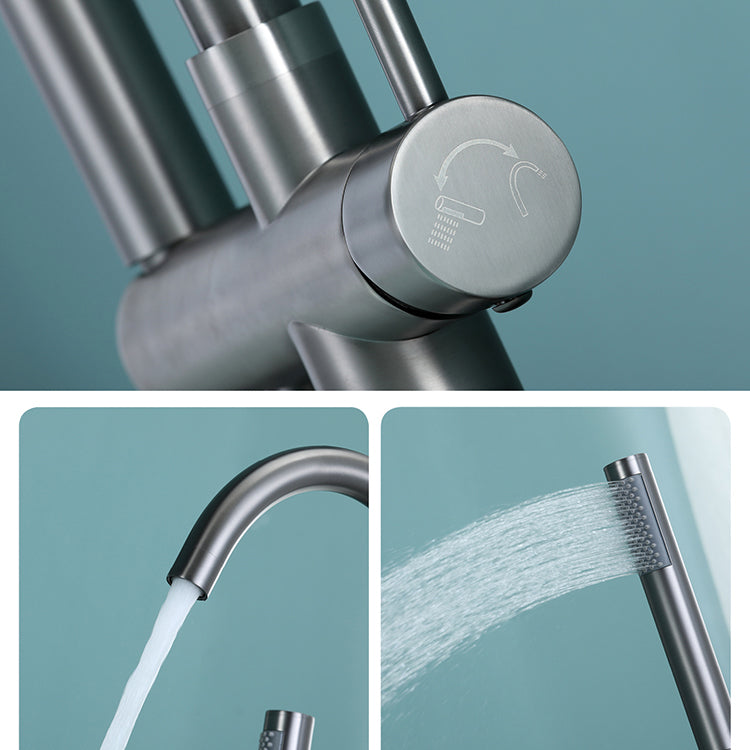 Floor Mounted Metal Freestanding Tub Filler Two Handles Freestanding Tub Filler Trim