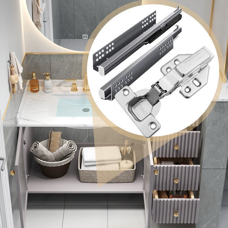 Modern Sink Vanity Wall Mount Solid Color Bathroom Vanity with Drawers