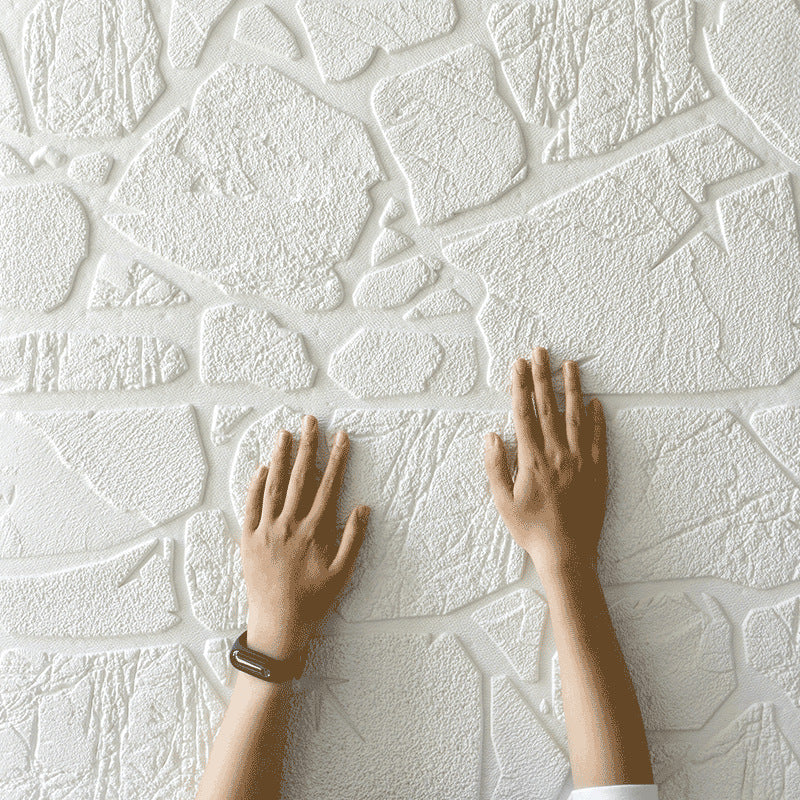 Modern Pearl Wainscoting PVC Wall Access Panel Peel and Stick Wall Tile for Bedroom