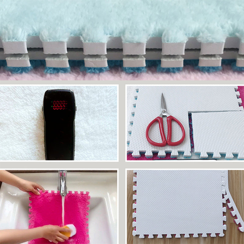 Fade Resistant Carpet Tile Solid Color Interlocking Carpet Floor Tile