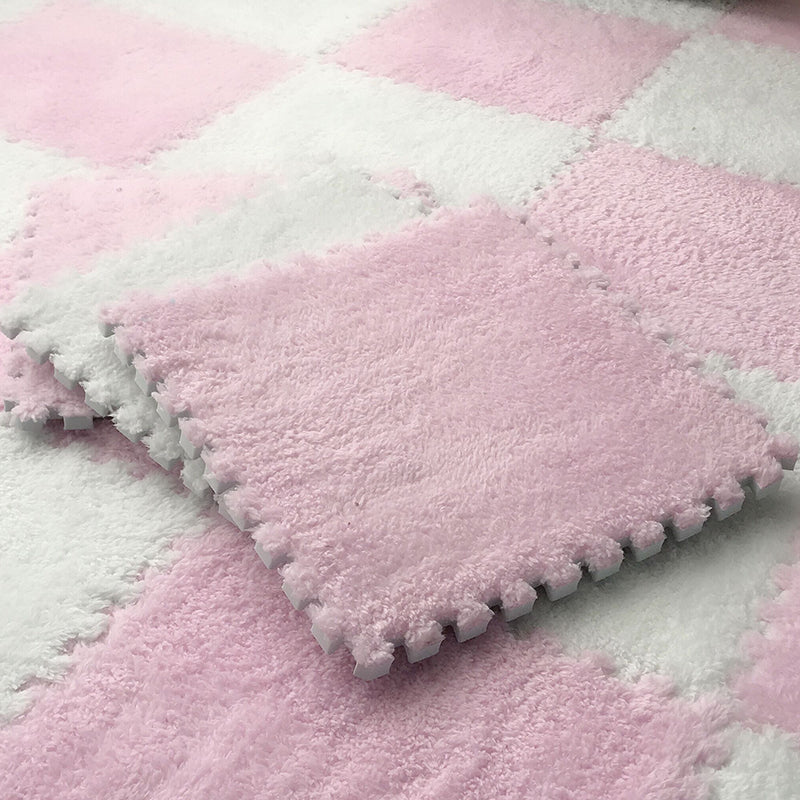 Fade Resistant Carpet Tile Solid Color Interlocking Carpet Floor Tile