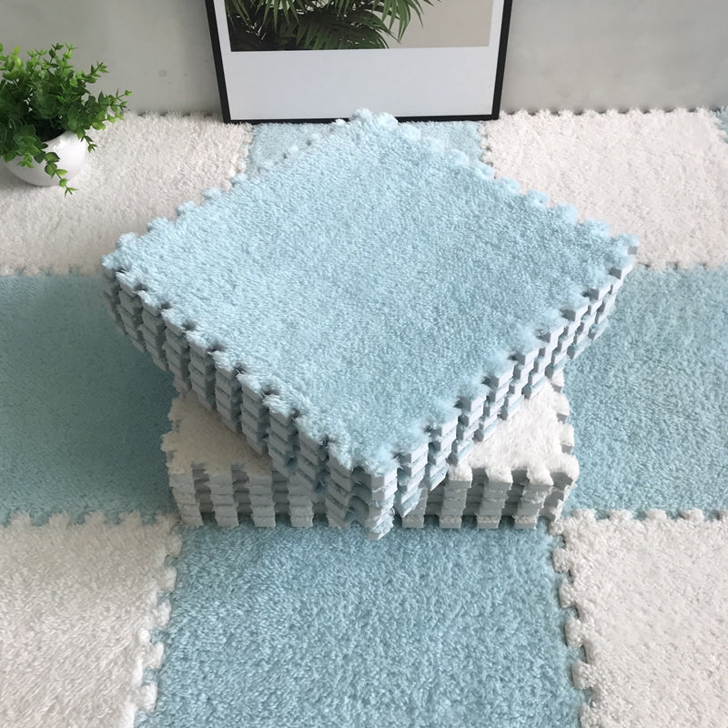 Fade Resistant Carpet Tile Solid Color Interlocking Carpet Floor Tile