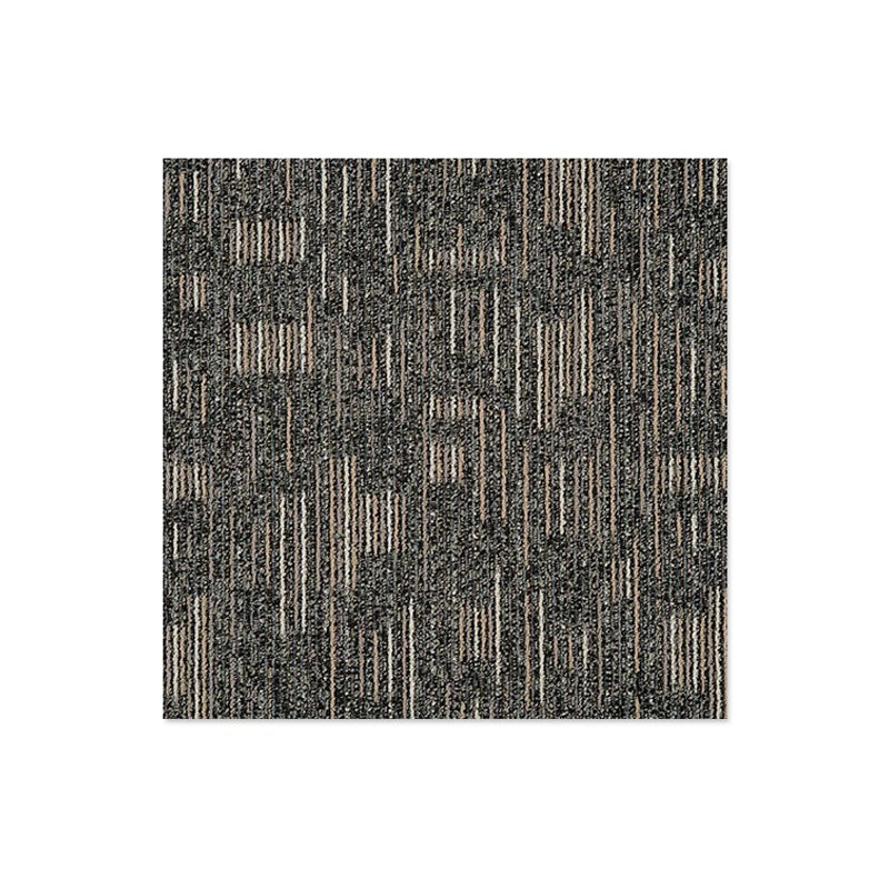 Carpet Tile Fade Resistant Non-Skid Striped Loose Lay Carpet Tile Living Room