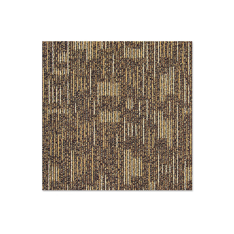 Carpet Tile Fade Resistant Non-Skid Striped Loose Lay Carpet Tile Living Room