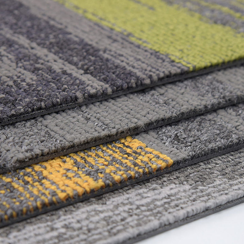 Carpet Tile Non-Skid Fade Resistant Gradient Loose Lay Carpet Tiles Bedroom
