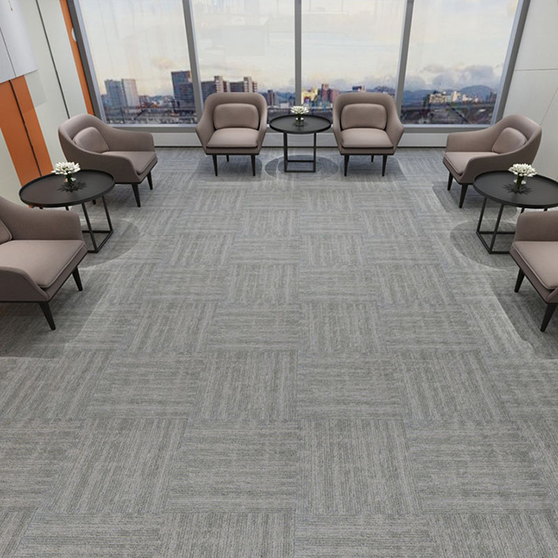 Carpet Tile Non-Skid Fade Resistant Solid Color Loose Lay Carpet Tiles Living Room