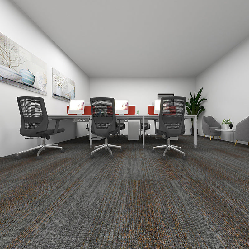 Carpet Tile Non-Skid Fade Resistant Solid Color Loose Lay Carpet Tiles Bedroom