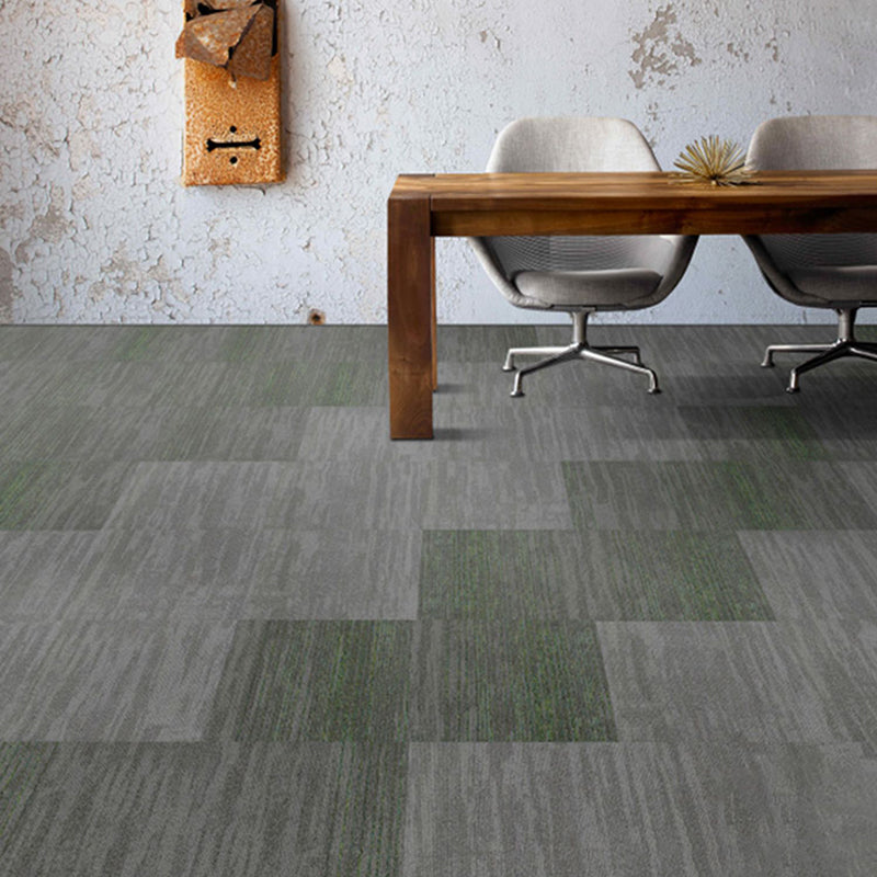 Carpet Tile Non-Skid Fade Resistant Solid Color Loose Lay Carpet Tiles Bedroom