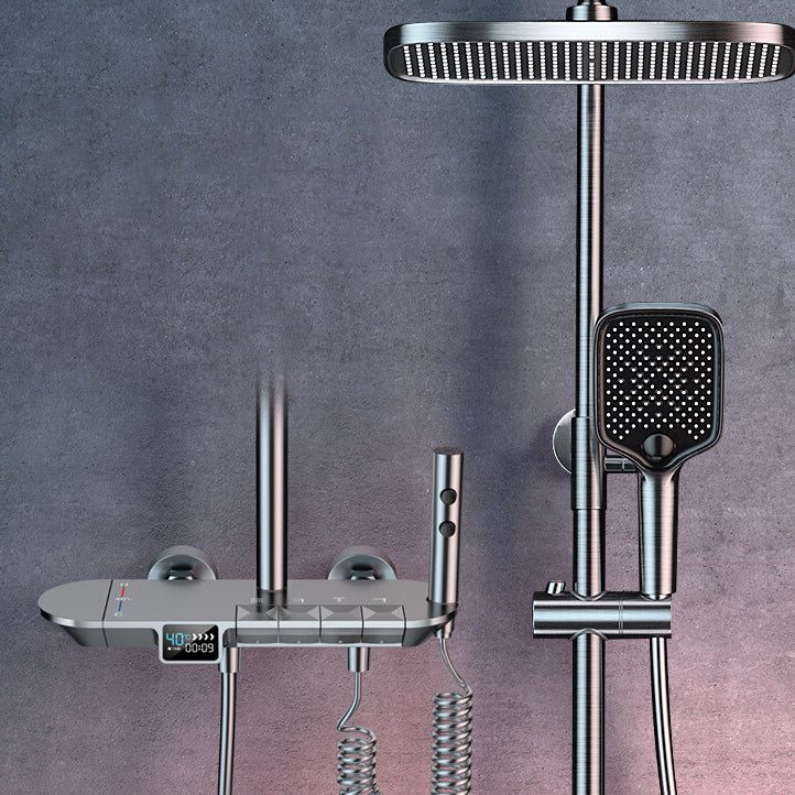 Ellipse Shower Set Intelligent Digital Display Thermostatic Shower Diamond Button