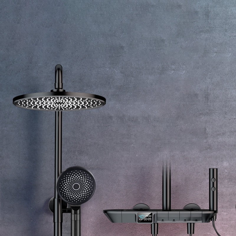 Ellipse Shower Set Intelligent Digital Display Thermostatic Shower Diamond Button