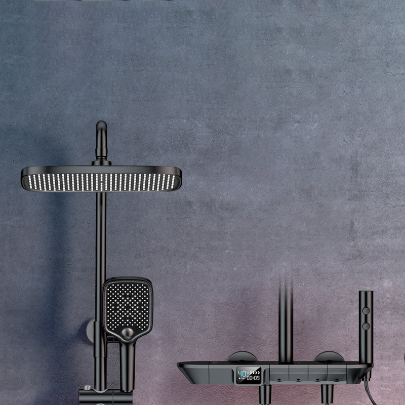 Ellipse Shower Set Intelligent Digital Display Thermostatic Shower Diamond Button