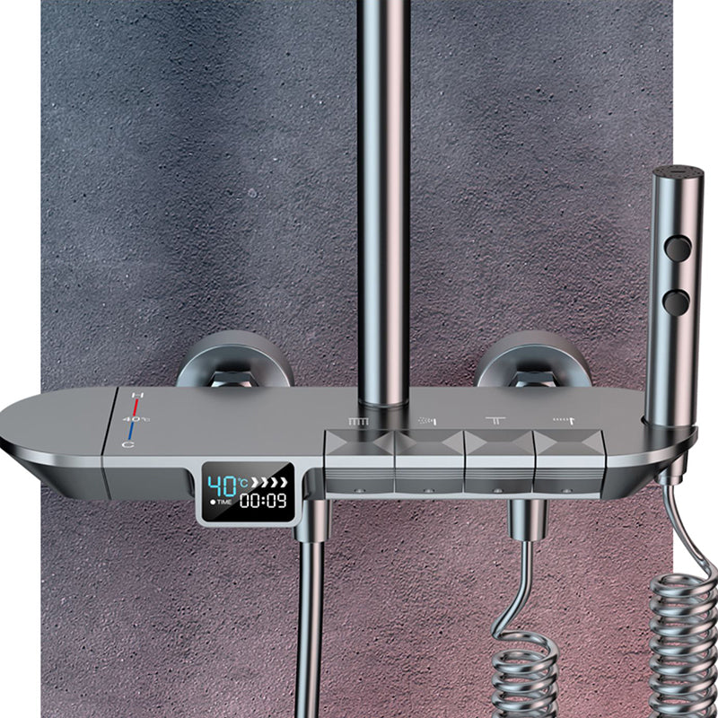 Ellipse Shower Set Intelligent Digital Display Thermostatic Shower Diamond Button