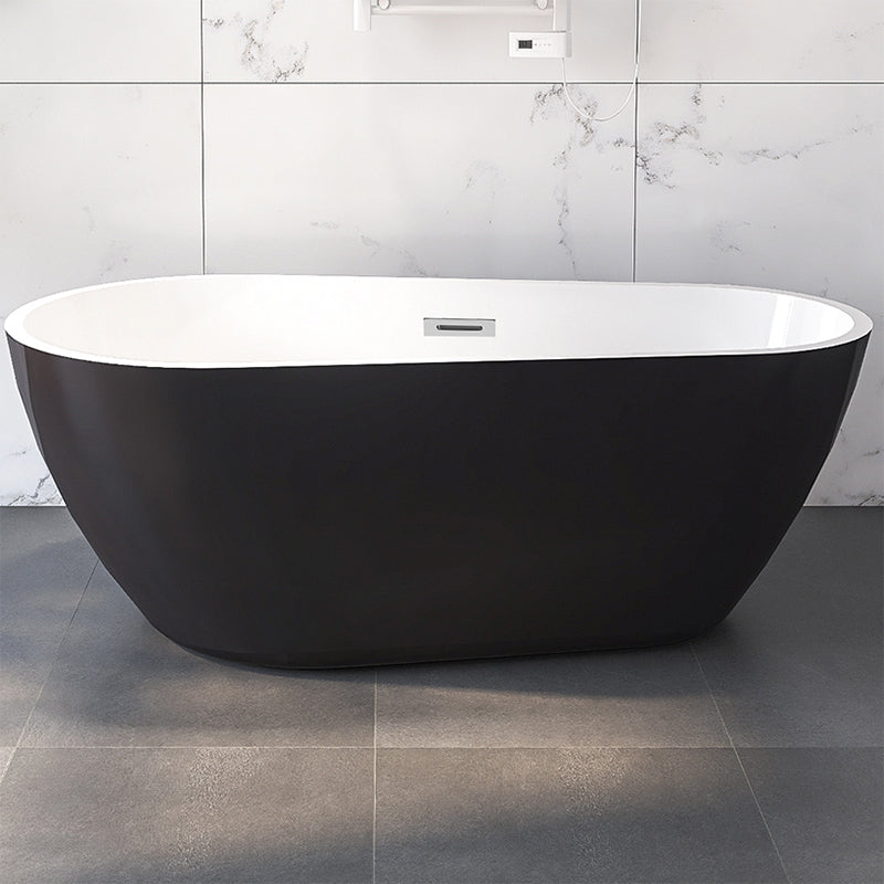 Modern Freestanding Bath Tub Acrylic Free Form Bathtub with Overflow Trim