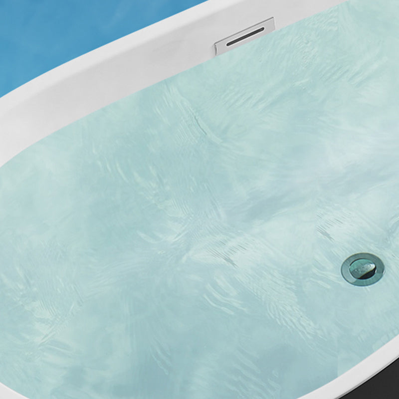Modern Freestanding Bath Tub Acrylic Free Form Bathtub with Overflow Trim