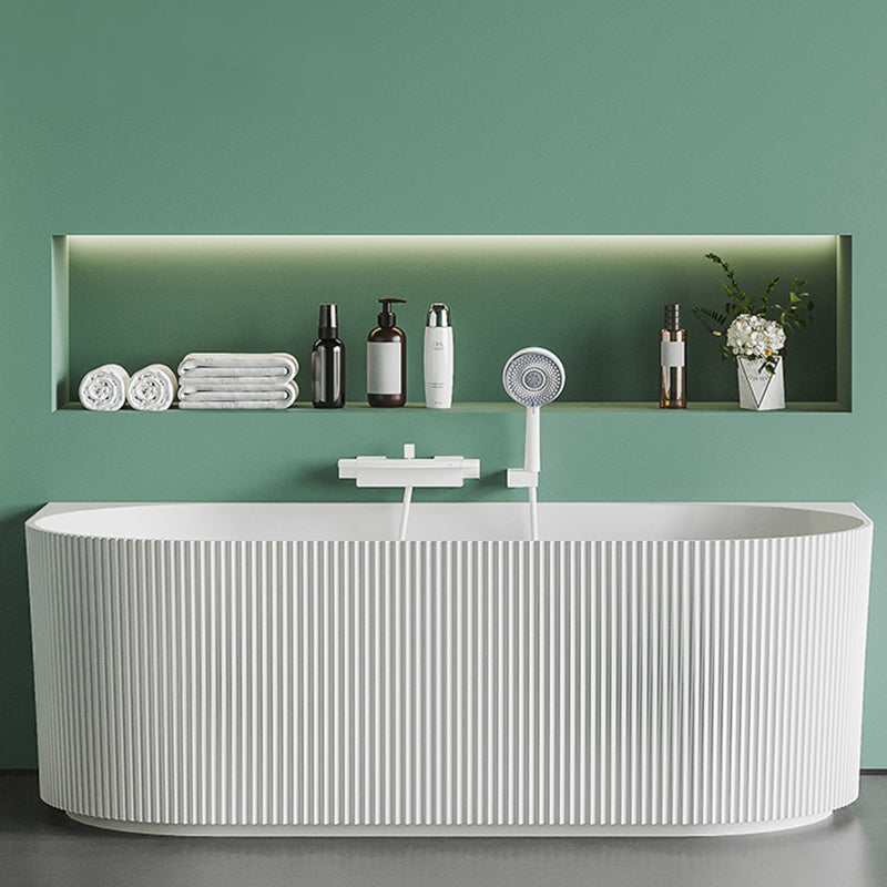 Modern White Acrylic Soaking Bathtub Rectangle Back to Wall Bathtub