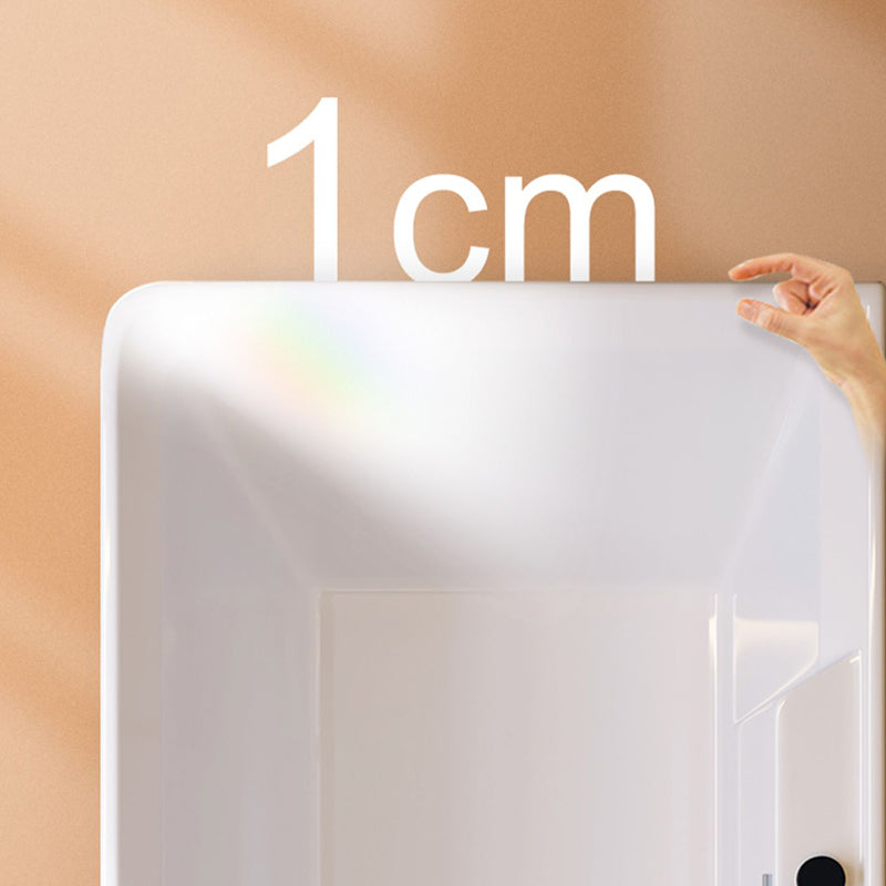 Contemporary Whirlpool / Soaking Bathtub Acrylic Rectangle Back to Wall Bathtub