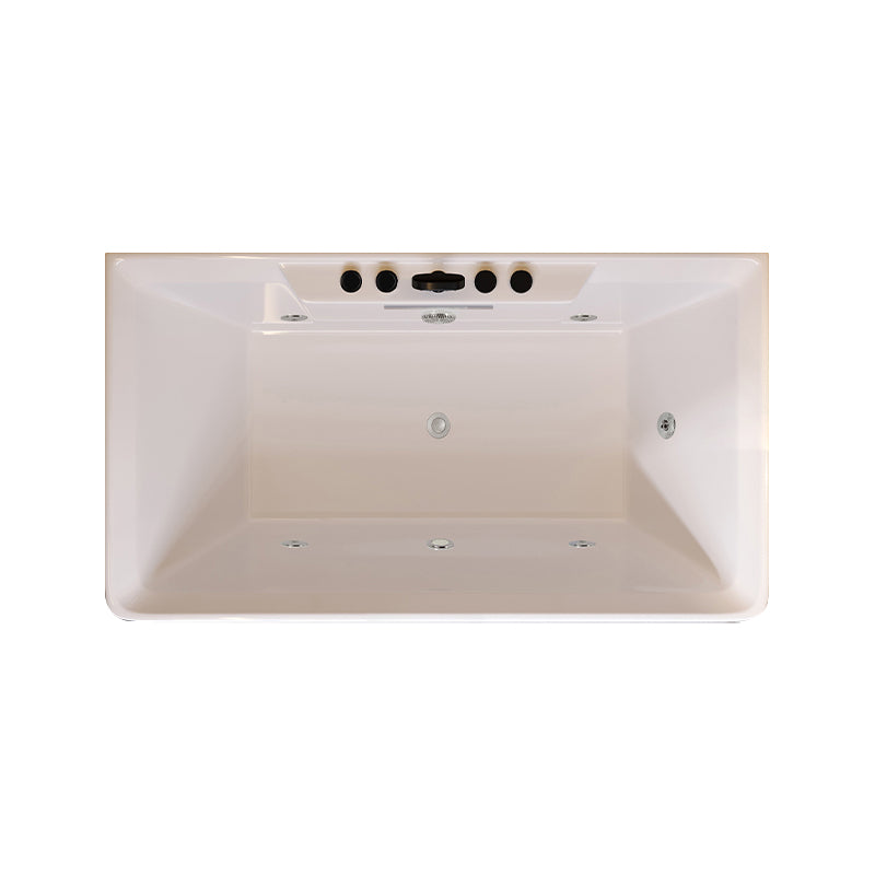Contemporary Whirlpool / Soaking Bathtub Acrylic Rectangle Back to Wall Bathtub