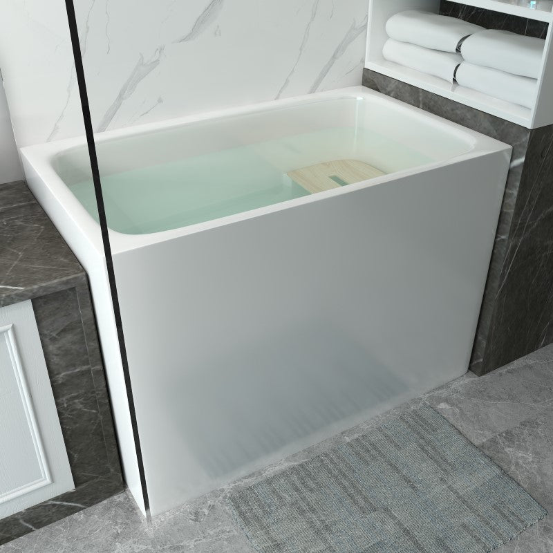 Modern Style Apron Front Bathtub Rectangular Acrylic Bathroom Bathtub