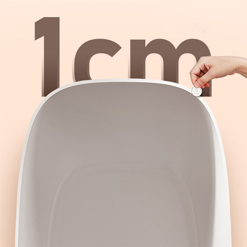 White Freestanding Soaking Bathtub Modern Rectangle Stone Bathtub