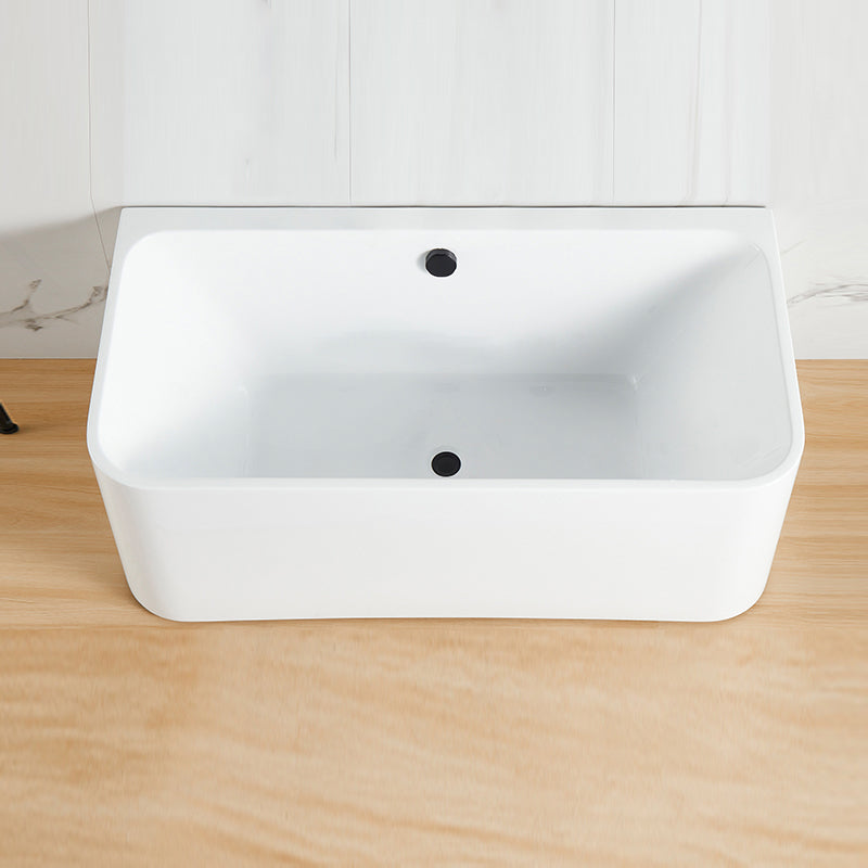 Rectangle Air / Whirlpool Bathtub Modern Back to Wall Acrylic Bathtub