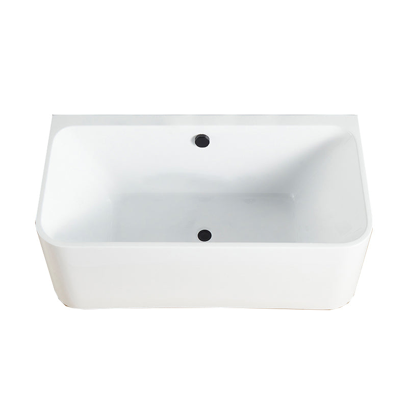 Rectangle Air / Whirlpool Bathtub Modern Back to Wall Acrylic Bathtub