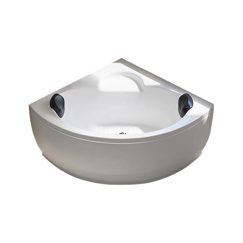 Modern Corner Acrylic Bathtub Air/Whirlpool Bathtub with Drain and Overflow Trim