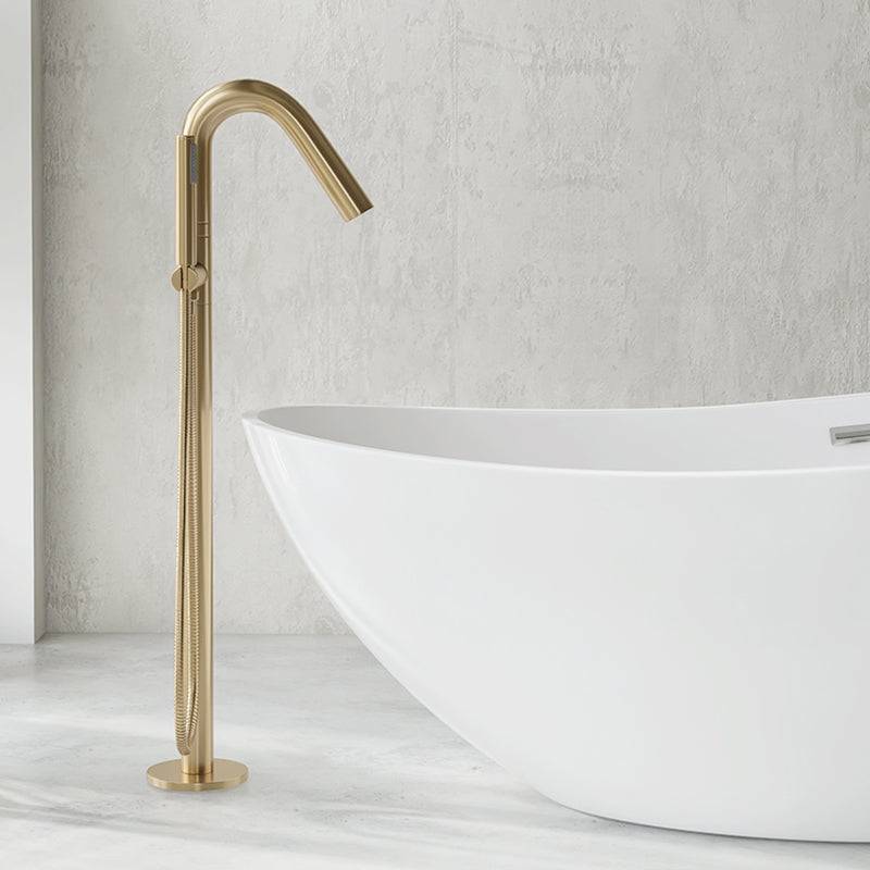 Freestanding Soaking Acrylic Bathtub Modern Oval Bathtub without Faucet Holes